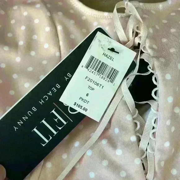 NWT Beach Bunny Isabella Pink w/ White Polka Dots Set (Top 6 bottoms 2) - Picture 10 of 16